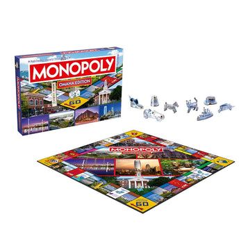Monopoly Board Game Omaha NE Edition : 2-6 Players Family Board Games for Kids and Adults, Board Games for Kids 8 and up, for Kids and Adults, Ideal