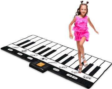 Play22 6 Ft. Floor Piano Mat for Toddlers - 24 Keys Piano Play Mat for Kids - Keyboard Playmat has Record, Playback, Demo, Play, Adjustable Vol.