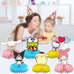 6Pcs Kitty Theme Party Table Centerpieces, Kawaii Honeycomb Decorations, Double-Sided Cat Table Toppers for Girls Birthday Party, Photo Booth Props