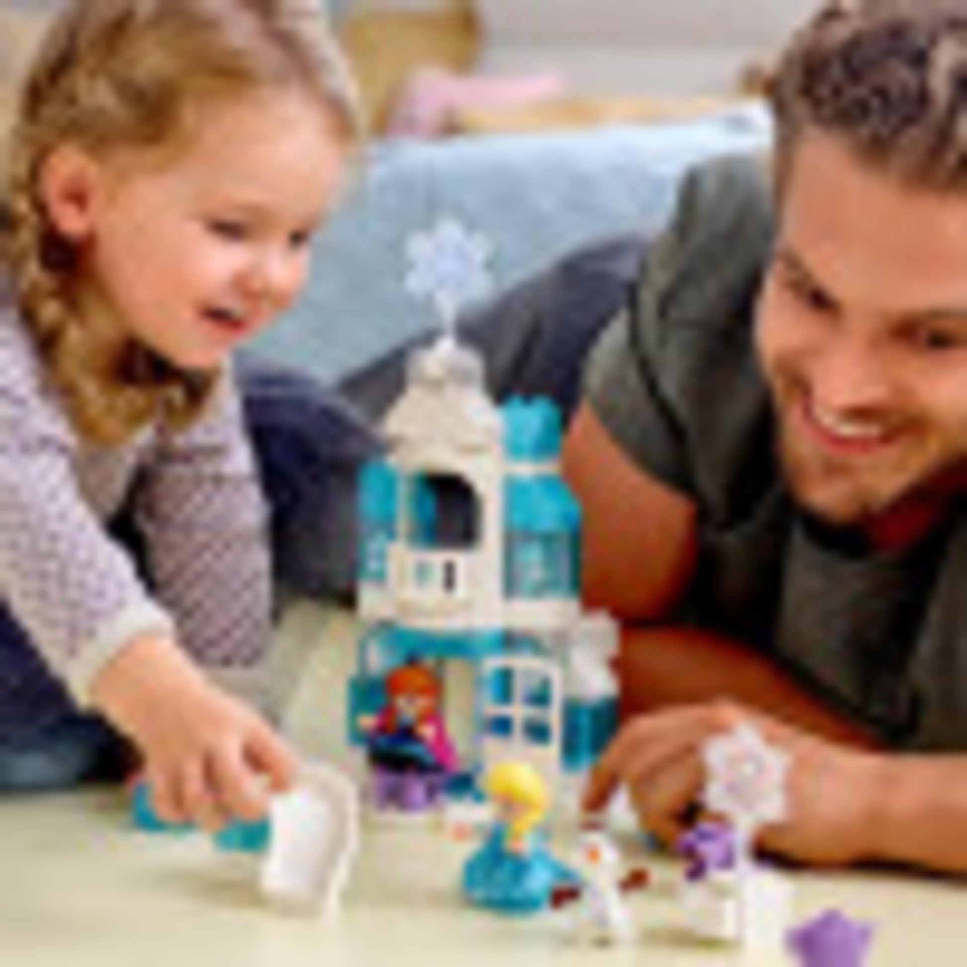 LEGO DUPLO Disney Princess Frozen Ice Castle 10899 Building Toy with Light Brick, Princess Elsa and Anna Mini-Dolls Plus Olaf Figure, Gifts for 2 Year