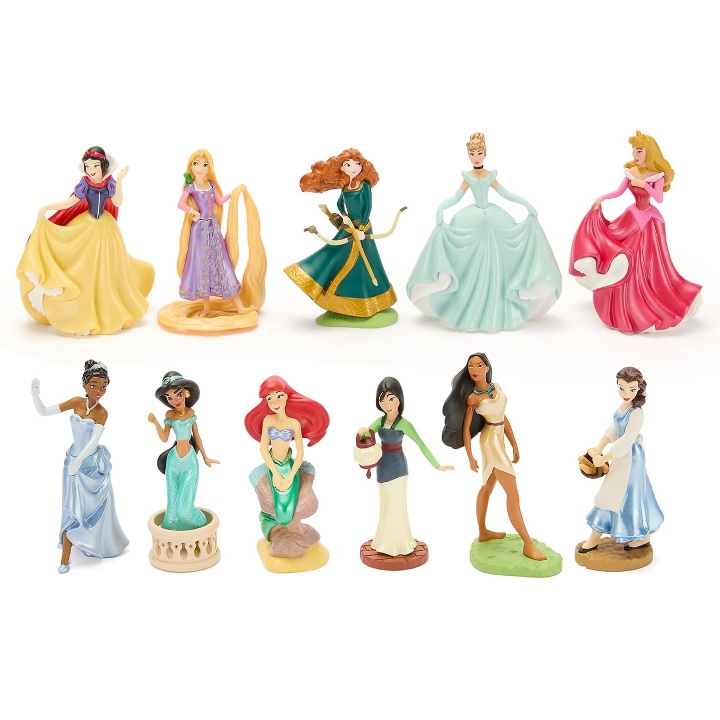 Disney Store Official Disney Princesses & Furry Friends Mega Figure Set - 20 Fully Sculpted Figurines - Includes Snow White, Cinderella, Aurora, Belle