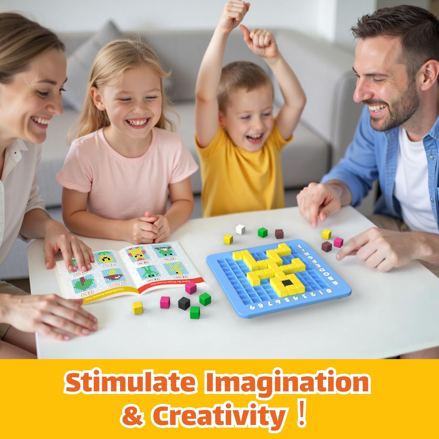 STEM Toys Pixel Art Kit for Kids - Arts and Crafts for Boys & Girls - Educational Science Kits & STEM Activities for Kids Ages 5-8-12 Gifts for 5, 6
