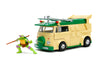 Jada Teenage Mutant Ninja Turtles 1:24 Party Wagon Die-Cast Car & 2.75" Donatello Figure, Toys for Kids and Adults
