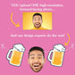 Big Dot of Happiness Custom Cheers and Beers Face Cut Out Garland Banner, Personalized Adult Birthday Party Decor, 30 Feet of Cord, 5 Photo Face