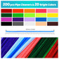 200pcs 20colors, Pipe Cleaners, Chenille Stems, Pipe Cleaners for Flower Making Crafts, Pipe Cleaner Crafts, Art and Craft Supplies