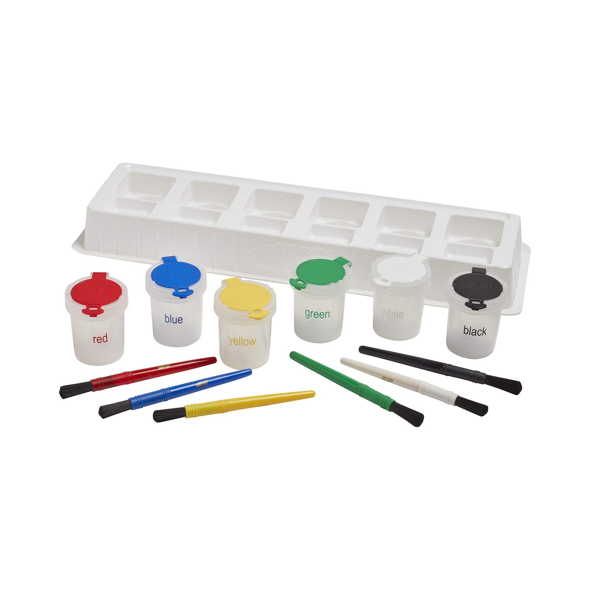 Mini Trilingual Paint Cups and Brushes, Art Set, Assorted, 13-Piece