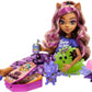 Monster High Creepover Party Doll, Clawdeen Wolf with Pet Dog Crescent, Sleepover Clothes & Accessories like Eye Mask & Pizza