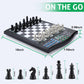 Talking Chess Academy Electronic Chess Board, Smart Chess Board with Voice Teaching System, Computer Chess Game with Strong Magnetic Pieces, 1-2
