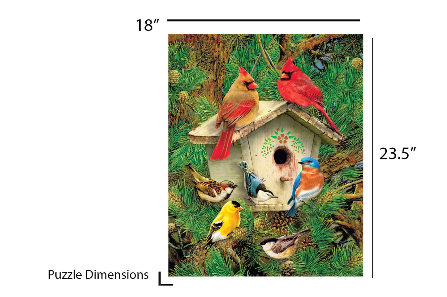 Springbok's 350 Piece Jigsaw Puzzle Feathered Retreat - Made in USA