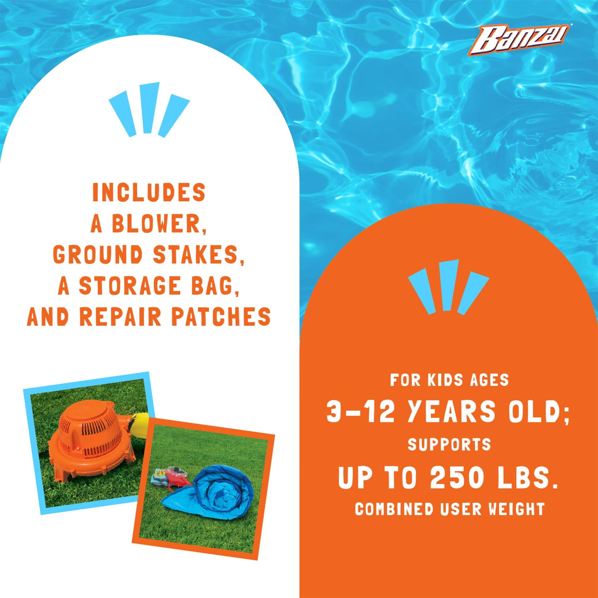 Banzai Bounce N Slide - Inflatable Bounce House - Kids