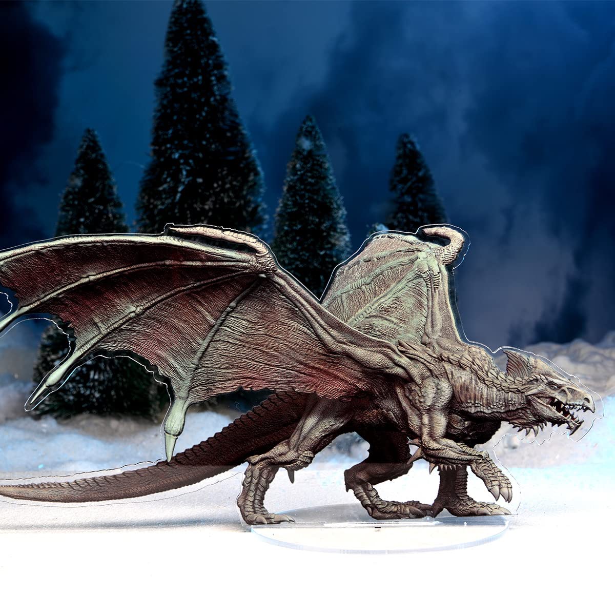WizKids D&D Idols of The Realms: Icewind Dale Rime of The Frostmaiden - Young Adult White Dragon - 2D Set