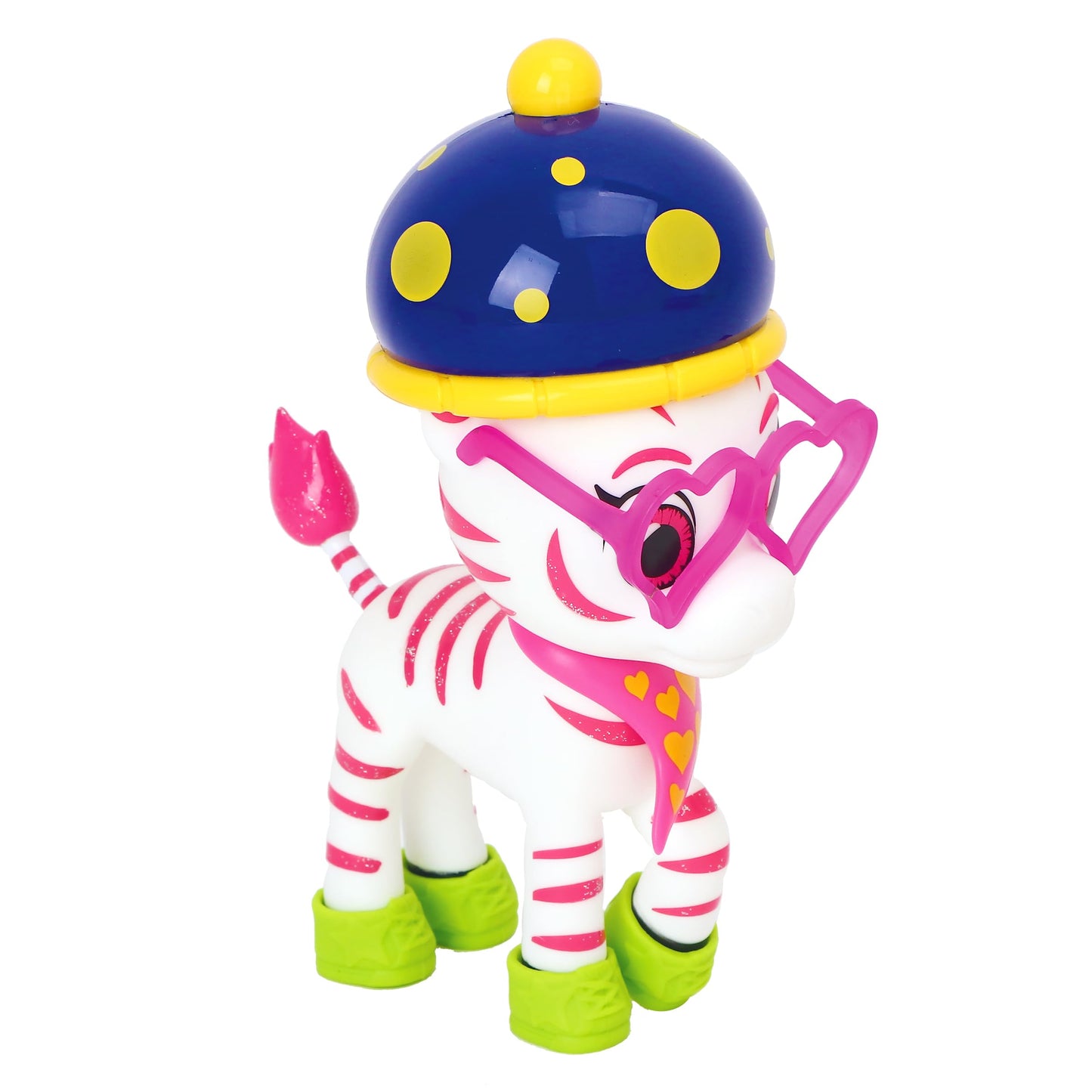 Zoonicorn Aliel Dress-Up Pink, 5in Interactive Figure with Green Shoes