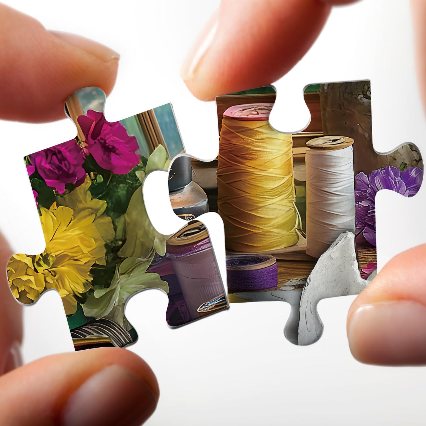Larkipuzz Vintage Sewing Machine Flower Puzzles for Adults 1000 Pieces
