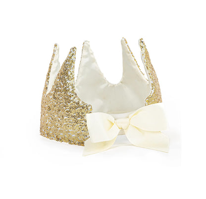 Great Pretenders - Gracious Gold Sequins Crown Headwear, Masks & Party Accessories, Multicolor, Unique (13450)
