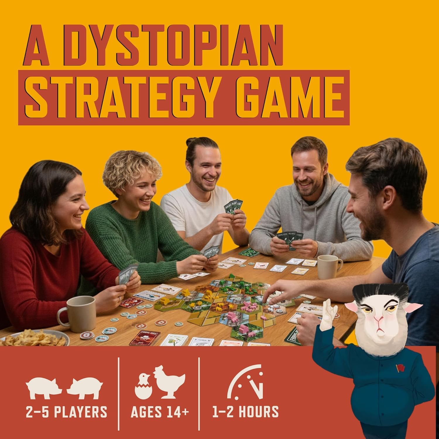 Farms Race Deluxe Edition - Premium Strategy Board Game for Adults & Family, 2-5 Players, 1-2 Hours, Resource Management, Area Control, Asymmetric