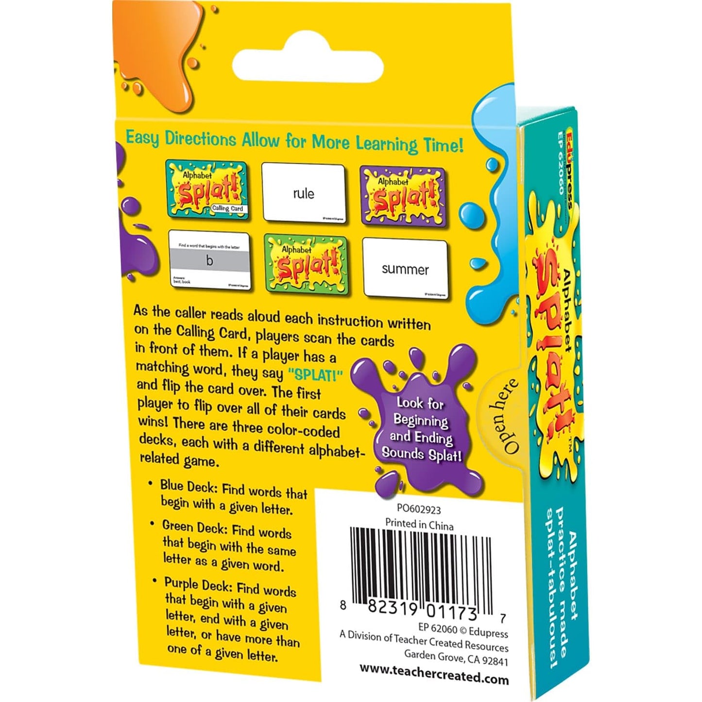 Teacher Created Resources Alphabet Splat™ Game Grades PreK-1 (EP62060)