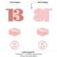 Big Dot of Happiness 13th Pink Rose Gold Birthday - Happy Birthday Party Centerpiece Sticks - Table Toppers - Set of 15