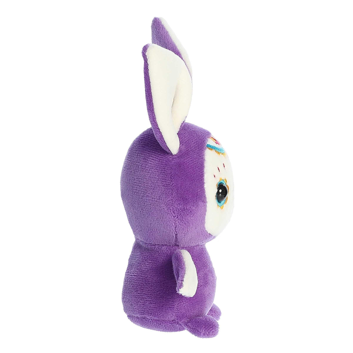 Aurora Spooky Halloween Bonita Sugar Skull Bat Stuffed Animal - Boo-Tiful Decor - Trick-or-Treat Fun - Purple 8 Inches