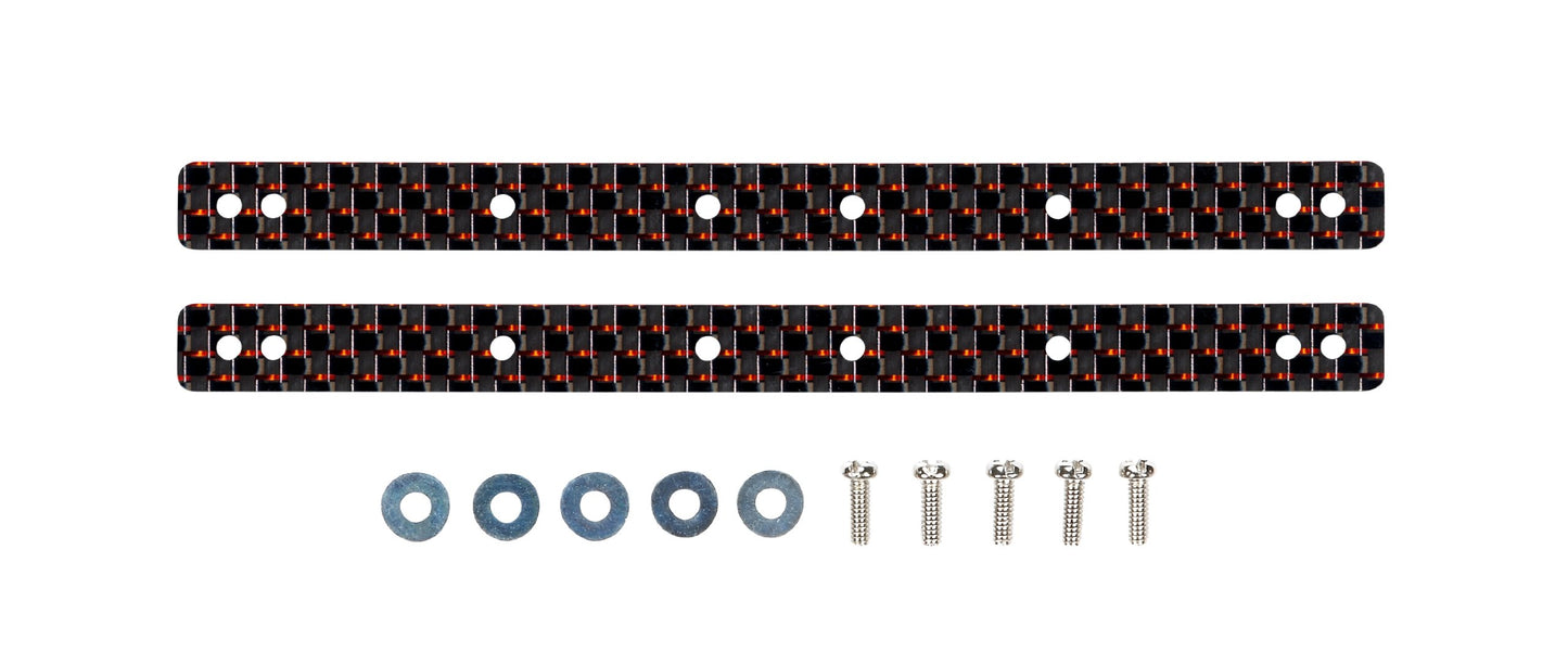 Mini 4WD Limited Series HG 13.19 mm roller for multi-carbon reinforcement plate (2mm red lame) 95008 by Tamiya