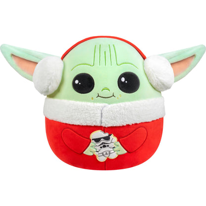 Squishmallows Original 12in Star Wars Holiday Grogu with Stormtropper Cookie Plush (Medium-Sized)
