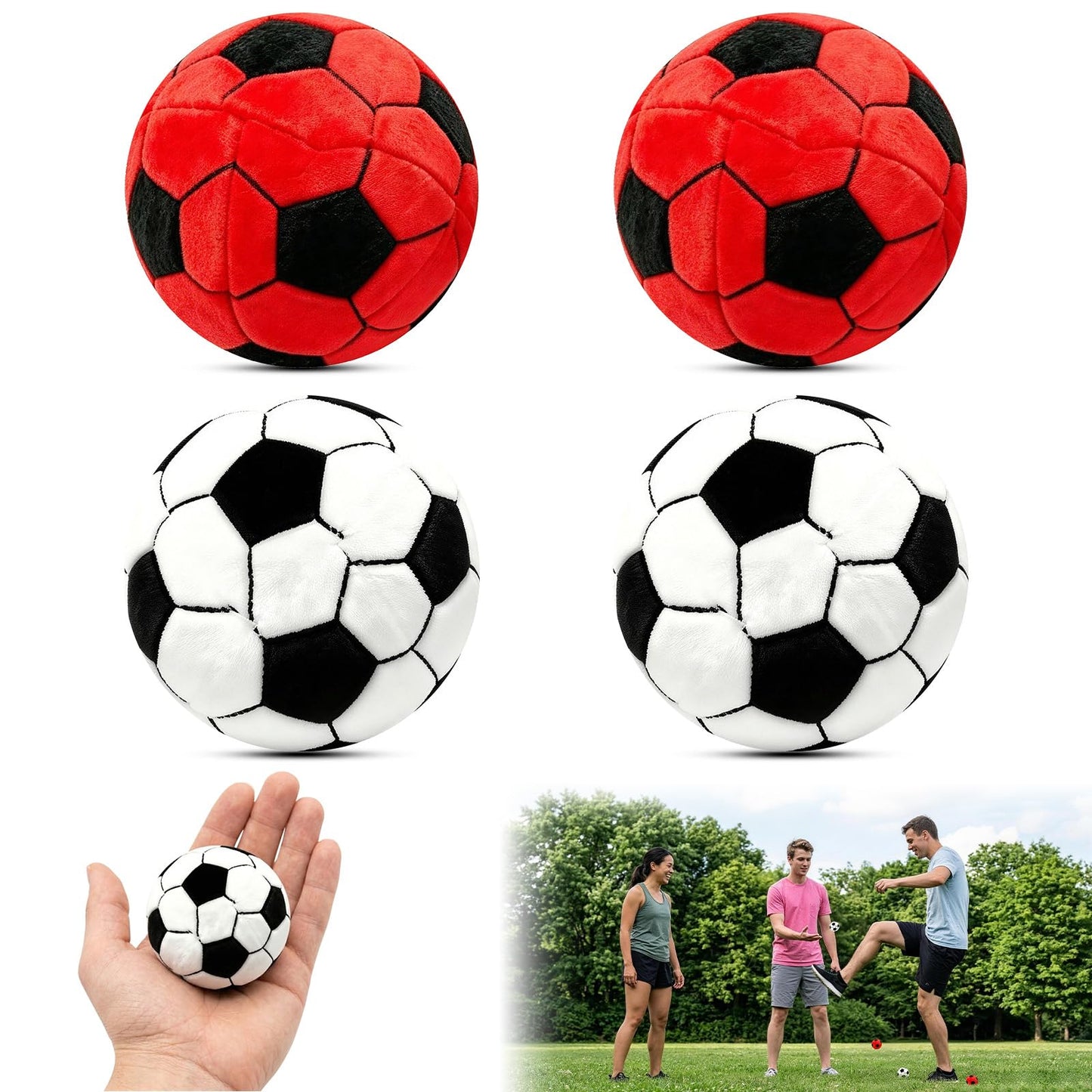 4 Pack Woven Footbags Light Kick Sacks for Juggling Coordination Practice