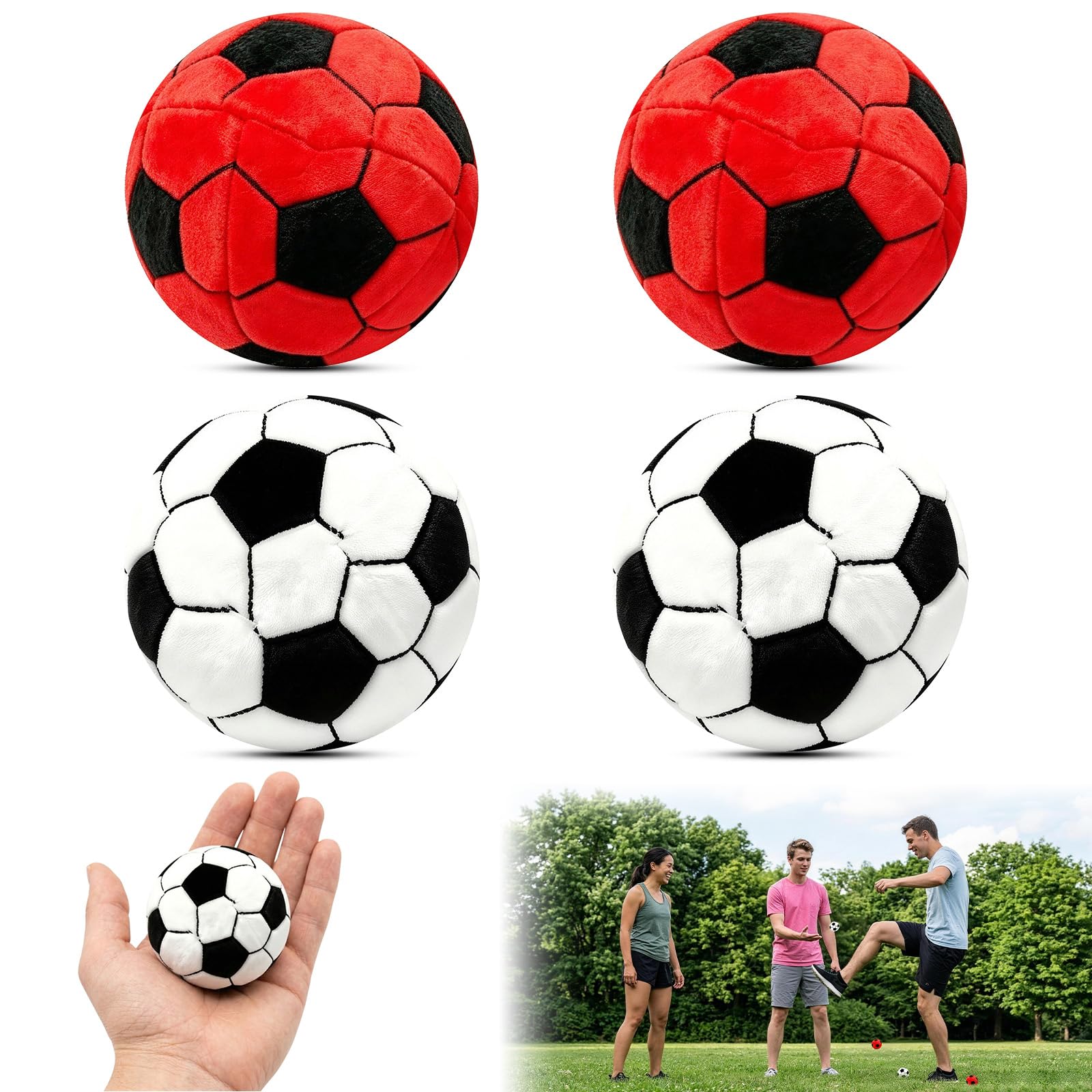 4 Pack Woven Footbags Light Kick Sacks for Juggling Coordination Practice
