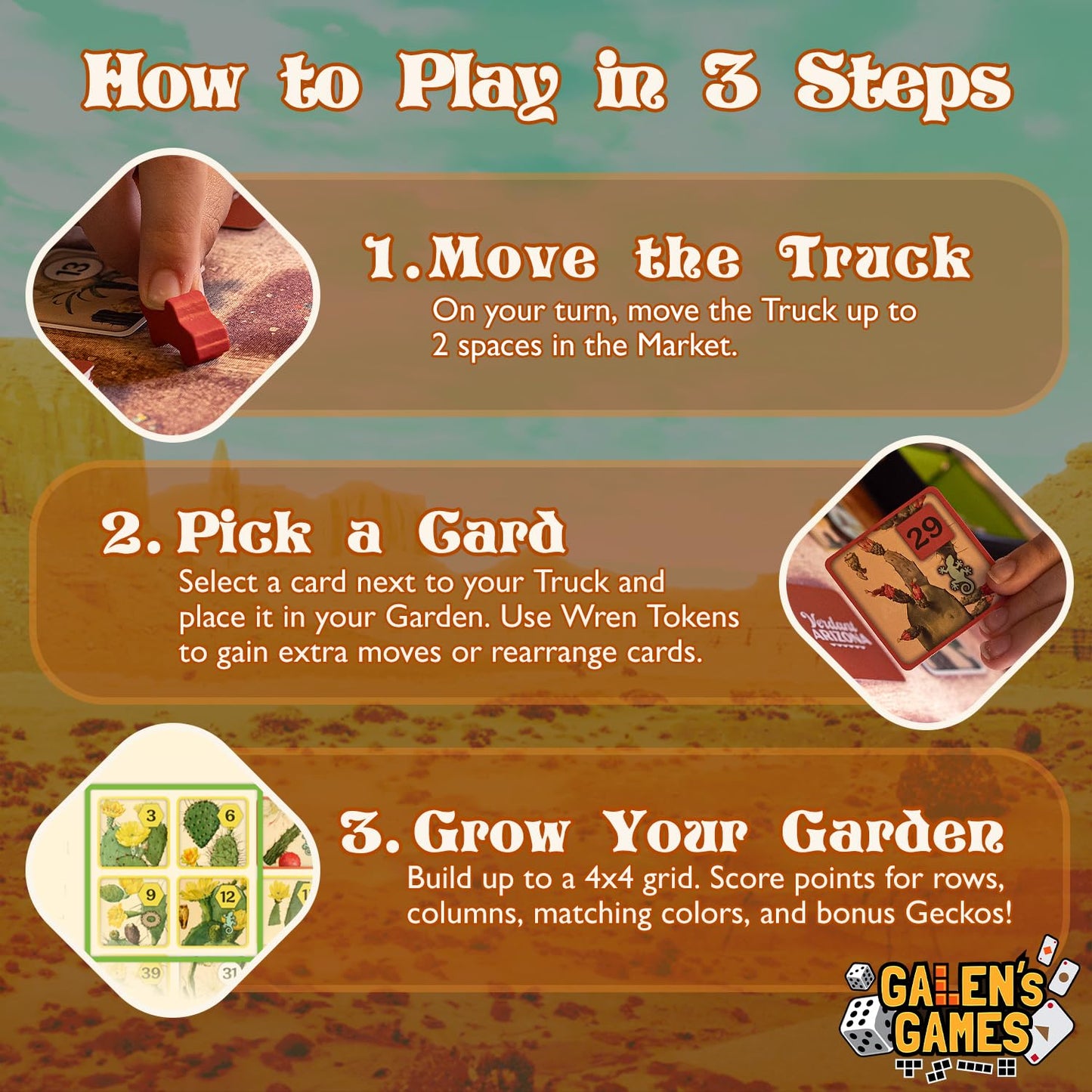 Galen's Games Verdant Arizona Interactive Mint Tin Strategy Card Game for Adults & Teen, Compact Travel & Camping Board Games, Quick Portable Play