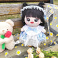 niannyyhouse 20cm Plush Doll Clothes Blue Dress Headwear 8in Soft Stuffed Plush Toy Accessories Dress Up