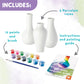 MindWare Paint Your Own Porcelain Vases Kit for Kids Ages 8+, 3 Ceramic Vases, 12 Paints, Brush, Guide, Bake & Display DIY Arts and Crafts Gift Set