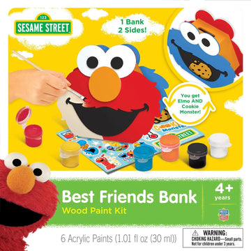 Works of Ahhh... Craft Set - Sesame Street Best Friends Bank Wood Paint Kit