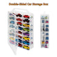 Double-Sided 1:64 Scale Toy Car Storage Case, 48-Slot Clear Organizer with Handle, Transparent Display & Storage Box Compatible with Most Die-Cast
