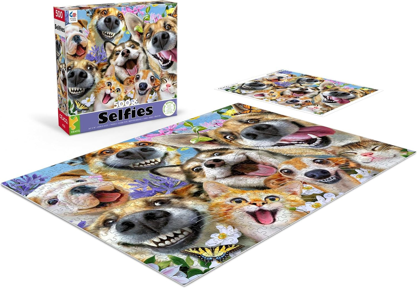 Ceaco - Companion Selfies - 500 Piece Jigsaw Puzzle for Adults