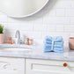 Blue 1/12 Miniature Bathroom Towels Dollhouse Decoration Accessories, DIY Micro Landscaping Decor