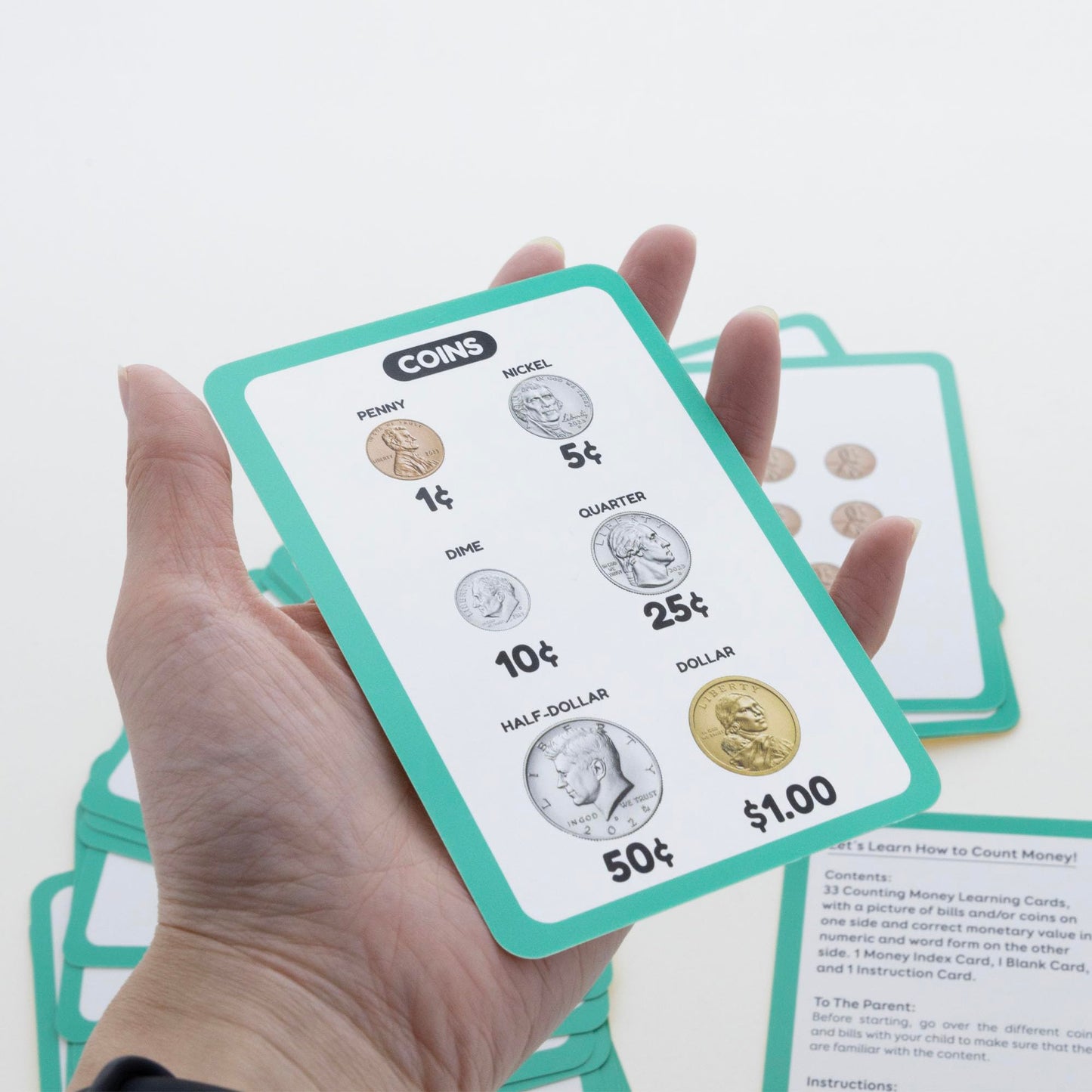 BAZIC Products Money Flash Cards, 36 Cards