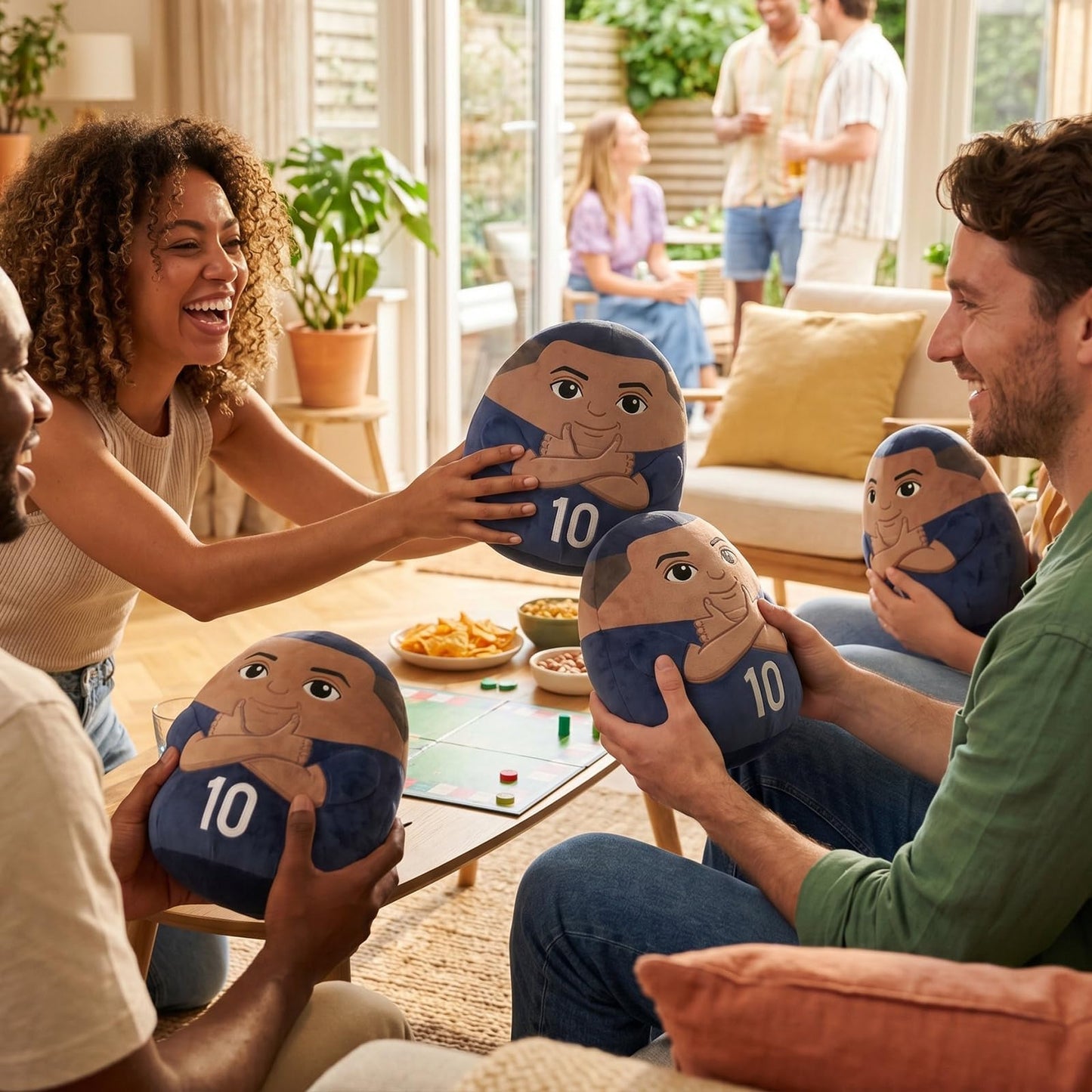 Number 10 Football Player Pillow Plush, Collectible Soccer Star Pillow Cushion, Fan Gift for Room Cozy Bed Sofa Car Decoration