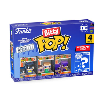 Funko Bitty POP! DC - Batgirl, 4-Pack - Batman, Batgirl, the Riddler and A Surprise Mystery Mini Figure - 0.9 Inch (2.2 Cm) - DC Comics Collectable