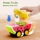 iPlay, iLearn Press to Go Car Toys for Toddlers 1-3, Baby Fruit Racing Cars