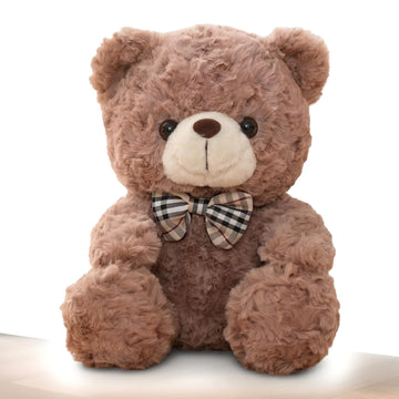 YUKOUQIAN Bear Stuffed Animal Cute Plush Doll Toy 8 inch for Girls Boys Christmas (tie Bear)