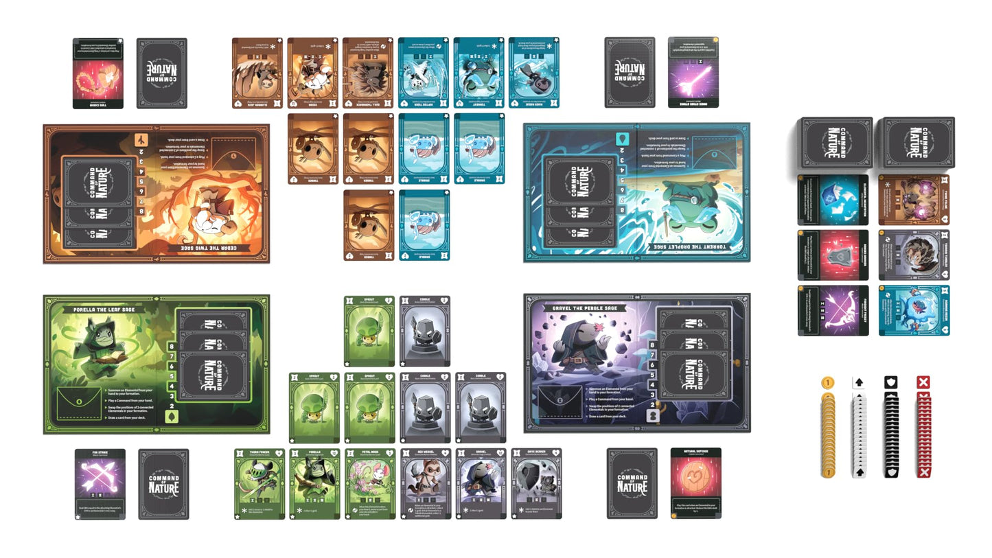 Unstable Games Command of Nature Card Game - Nature-Themed Strategy Game for 2-6 Players, Ages 8 and Up - Family Game Night Card Game from