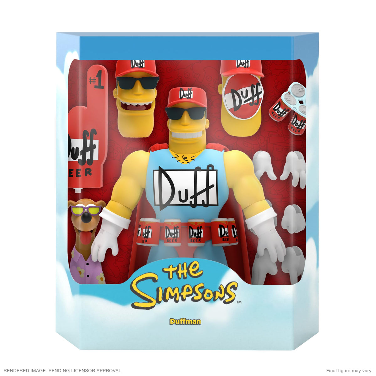 Super7 Ultimates The Simpsons Duffman - 7" The Simpsons Action Figure with Accessories Classic TV Show Collectibles and Retro Toys