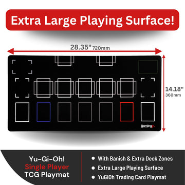 The Gaming Mat Company Compatible Yu-Gi-Oh! Banish Single Player Playmat. 28.35" x 14.17" Large TCG Playmat with Rubber Base. Yu-Gi-Oh! TCG Card Game