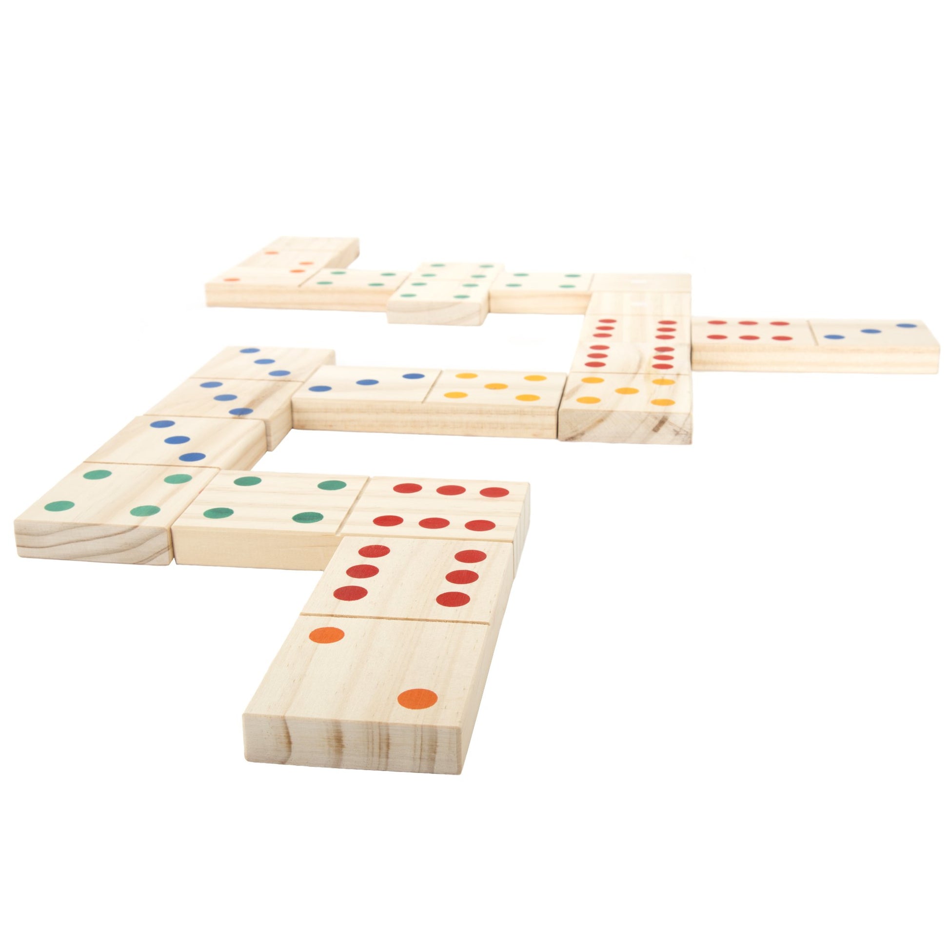 HEY! PLAY! Giant Wooden Dominoes Game Set (28 Piece) (80-WD0013)