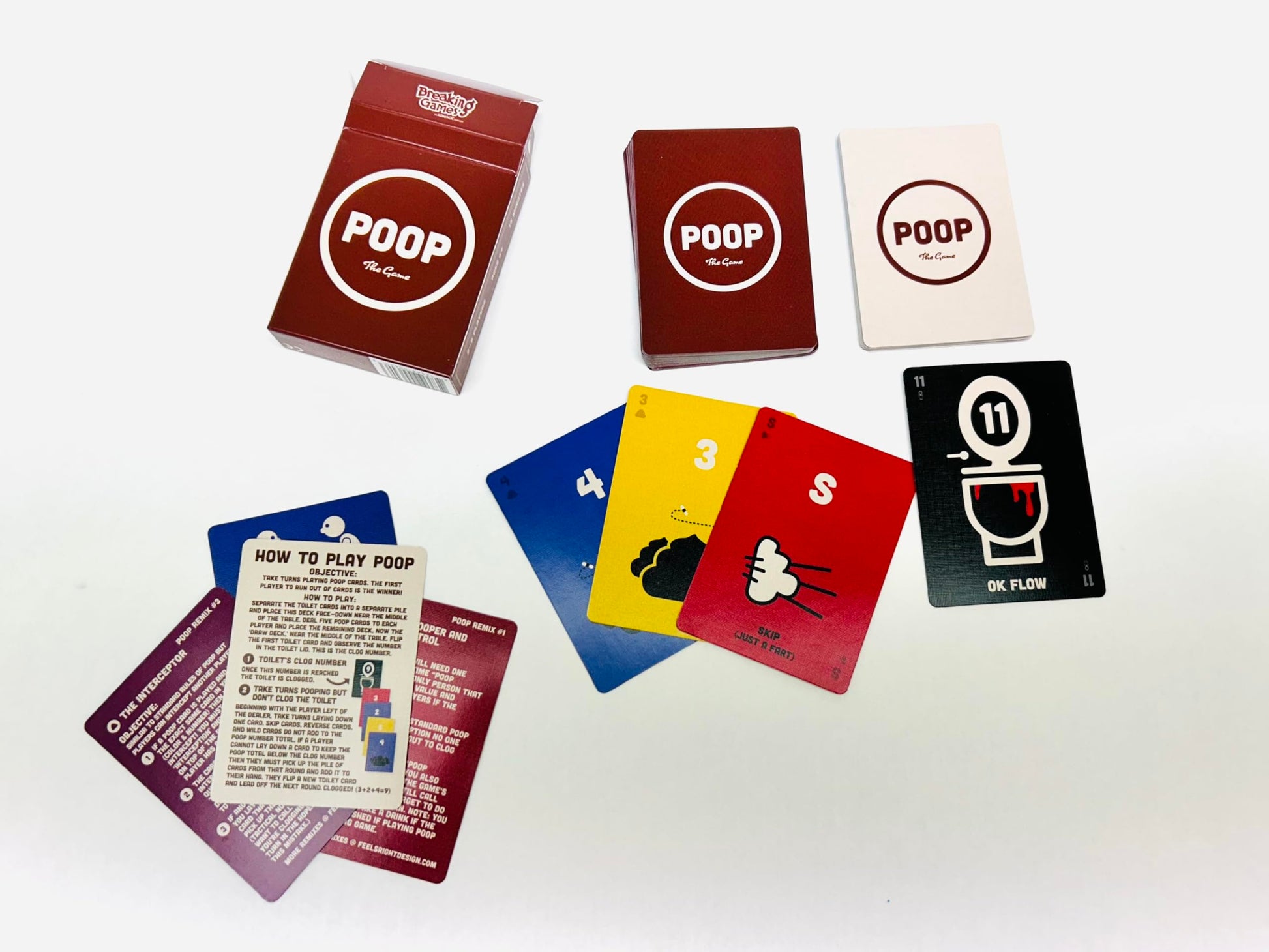 Breaking Games Poop The Game - Hilarious and Family-Friendly Card Game for Kids Ages 6 and Up - Perfect for Game Night and Parties - 2-5 Players - New