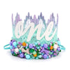 Mermaid First Birthday Crown | Oneder The Sea Girl Party Hat | SPRINKLES Mermaid Tiara | Under The Sea Lace Crown Decoration | LOVECRUSH Handmade in