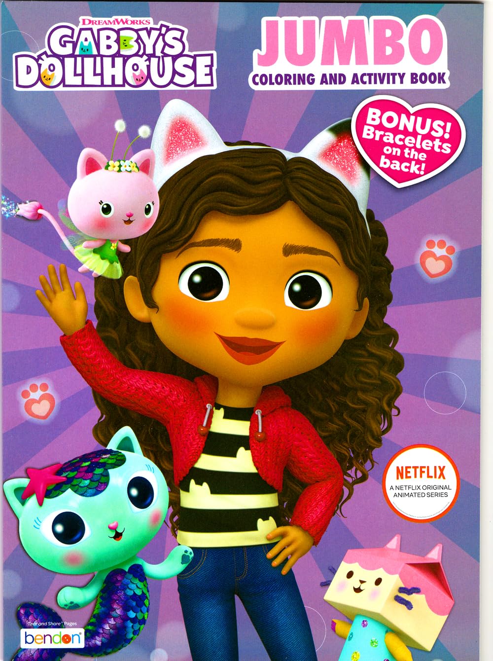 Bendon Gabby's Dollhouse Coloring Book and Stickers Super Set for Girls - Featuring Activities, Mazes, Games, Puzzles