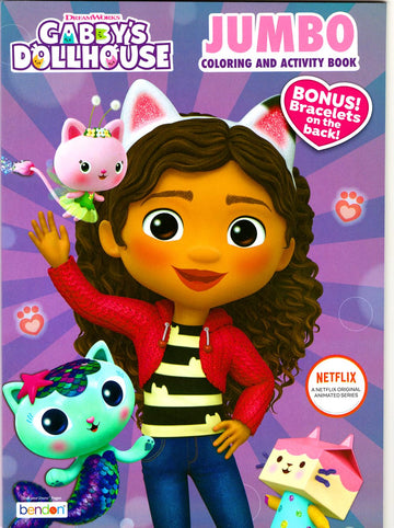 Bendon Gabby's Dollhouse Coloring Book and Stickers Super Set for Girls - Featuring Activities, Mazes, Games, Puzzles