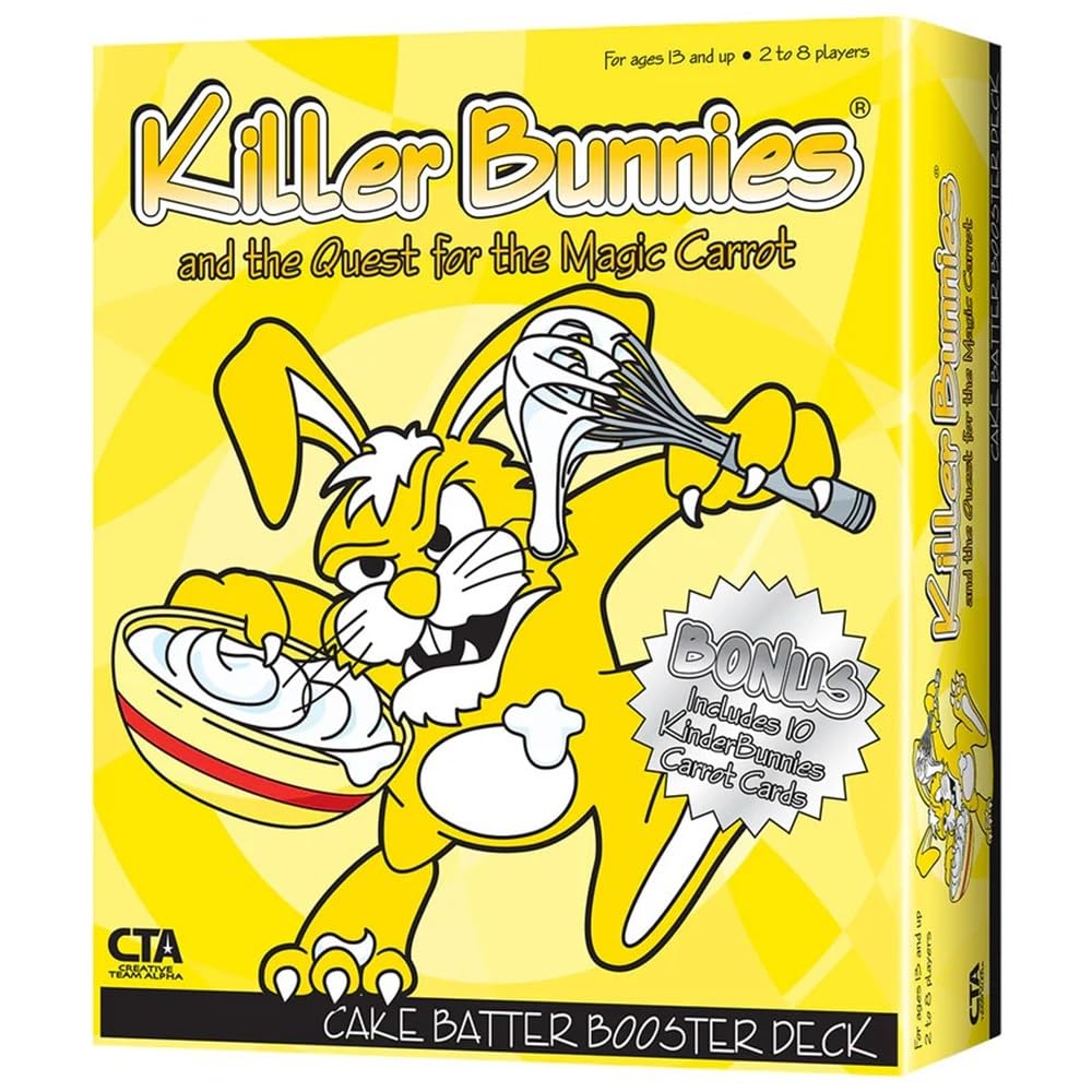 Killer Bunnies and The Quest for The Magic Carrot - Cake Batter Expansion, a Fluffy and Delicious Addition to The Base Game!