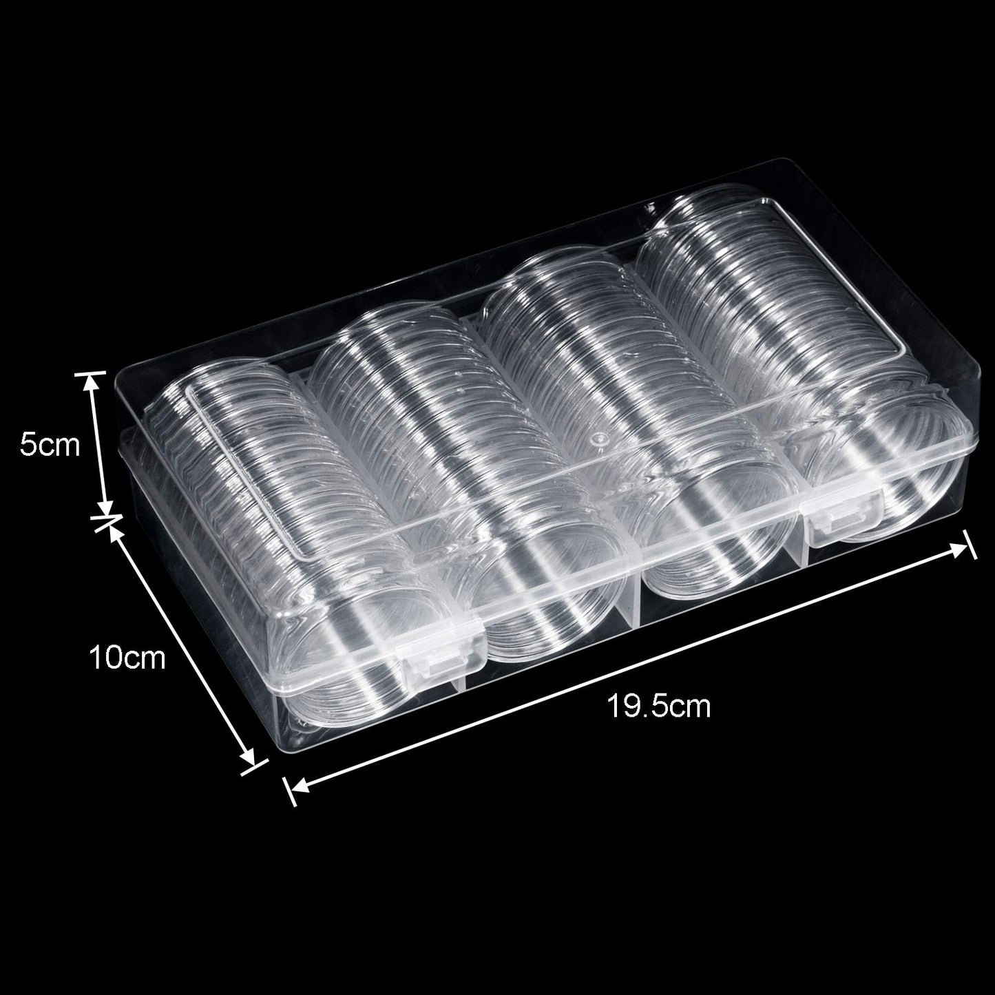 41mm Coin Capsules, with Foam Gasket and Plastic Storage Box, for Coin Collection