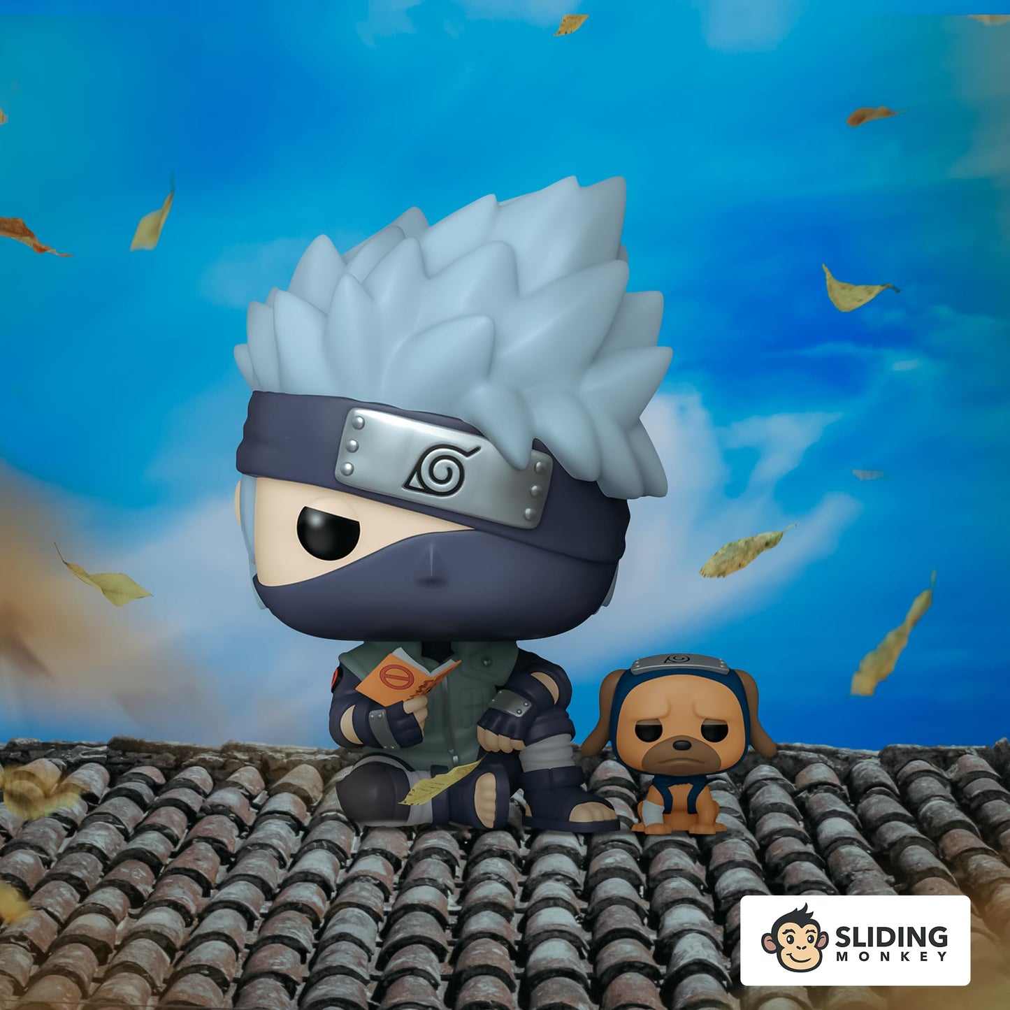 Funko Pop Naruto Shippuden: Naruto Uzumaki Kurama Link Mode Figure Special Edition Multicolor Exclusive (Kakashi with Pakkun)