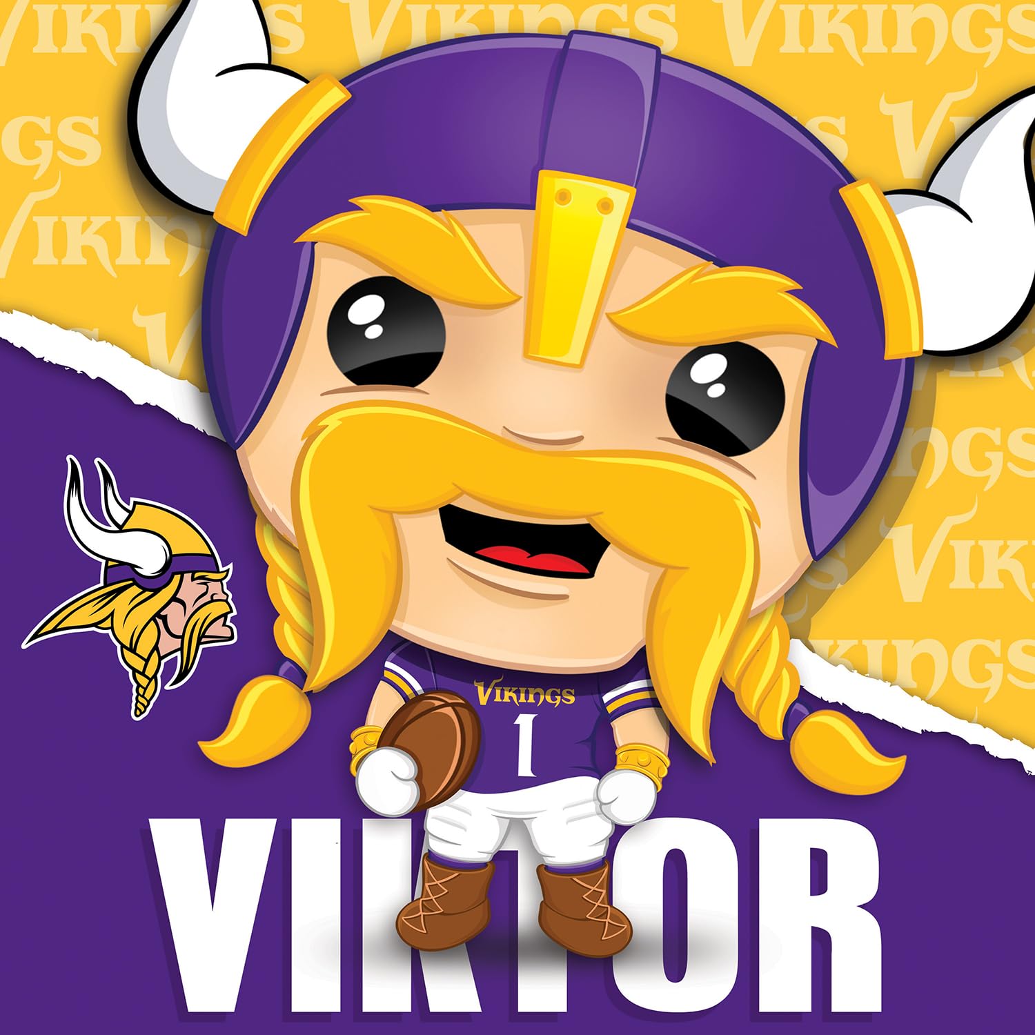 MasterPieces Officially Licensed Viktor - Minnesota Vikings Mascot 100 Piece Jigsaw Puzzle